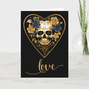 Cartão Rosas Amor Caveira Para Pedra de Amor do Dia dos N