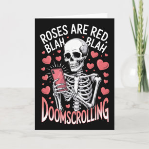 Cartão Rosas Anti São Valentim São Vermelhas Blah Doomscr