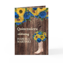 Rosas azuis Girassóis Cowgirl Foto Quinceañera