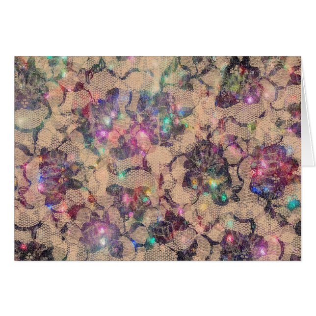 Cartão Rosas bonito do laço (Frente Horizontal)