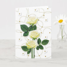Rosas brancas e corações