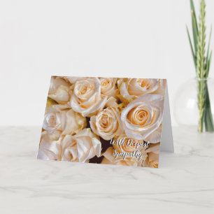 Cartão Rosas Brancas Elegantes Simpatia Floral