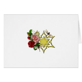 Cartão Rosas com libélula