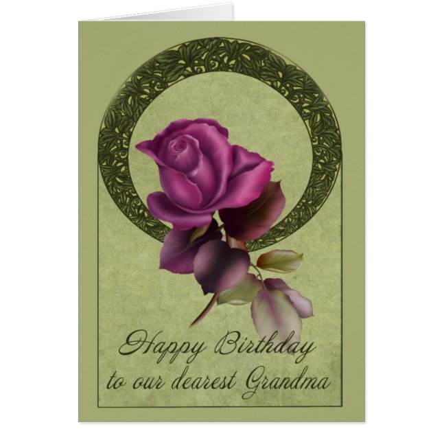 Cartão Rosas das avós (Frente)
