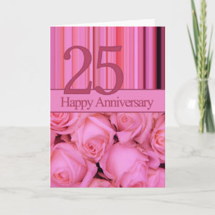 Cartão Rosas de 25 Feliz