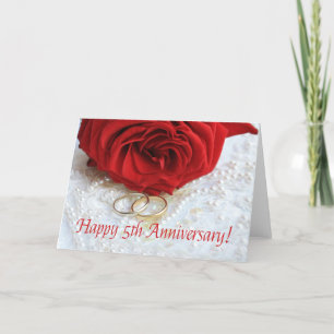 Cartão Rosas de 5 Feliz