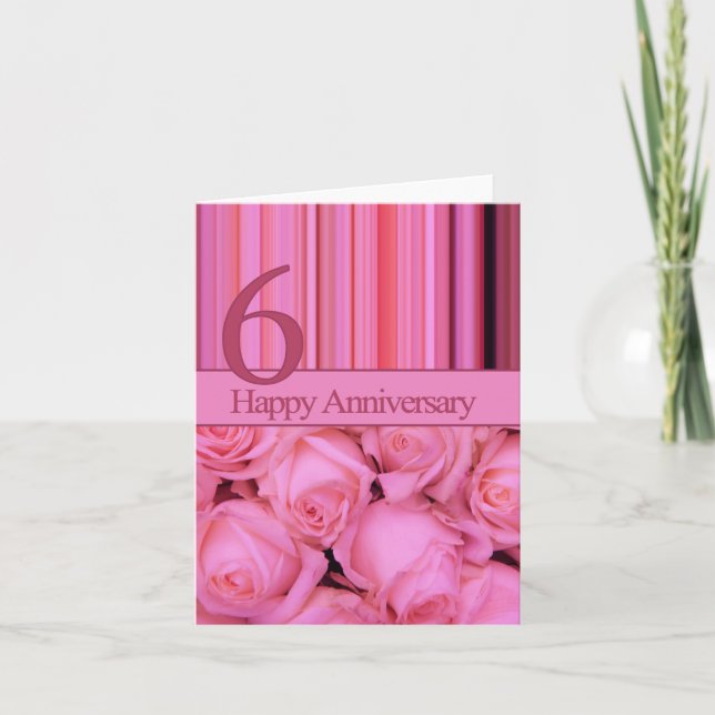 Cartão Rosas de 6 Feliz (Frente)