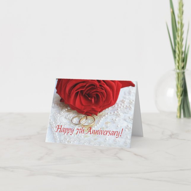 Cartão Rosas de 7 Feliz (Frente)