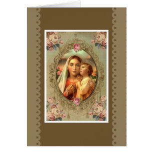 CARTÃO ROSAS DE JESUS DA CRIANÇA DO ROSÁRIO DA VIRGEM