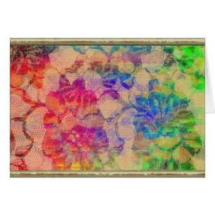 Cartão Rosas de Renda Fluor