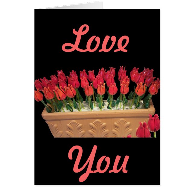 Cartão Rosas de vidro de Murano Venetian (Frente)