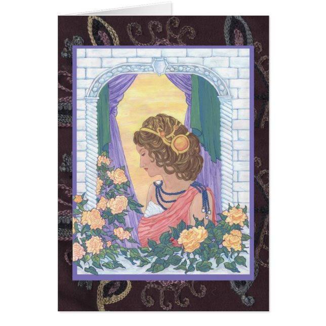 Cartão Rosas do por do sol (Frente)