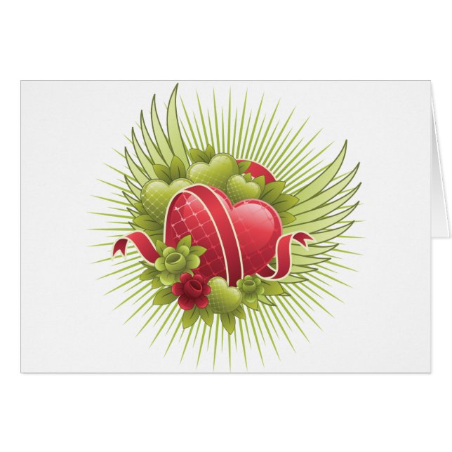 Cartão Rosas e Asas (Frente Horizontal)