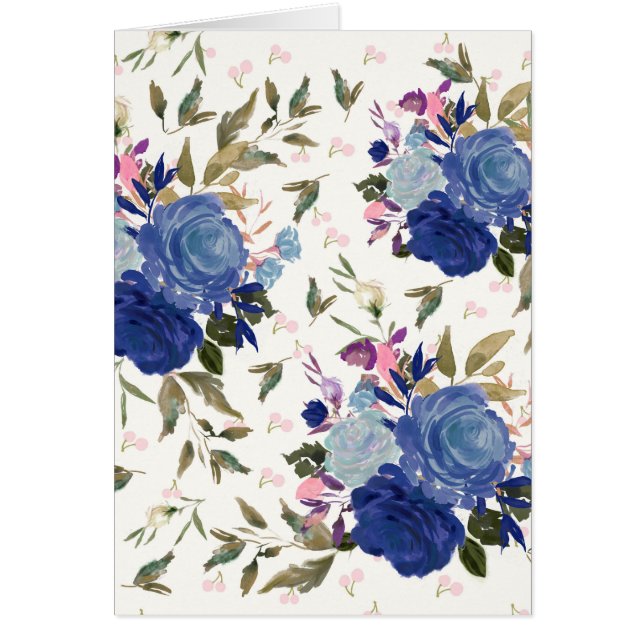 Cartão Rosas e cerejas (Frente)