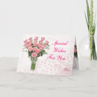Cartão Rosas e local - personalize qualquer ocasião