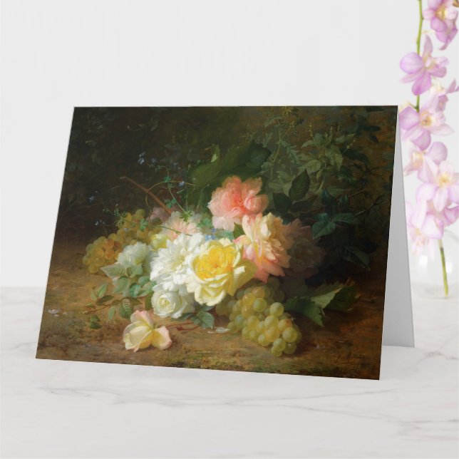 Cartão Rosas e passas, Jules Médard (Orquídea)