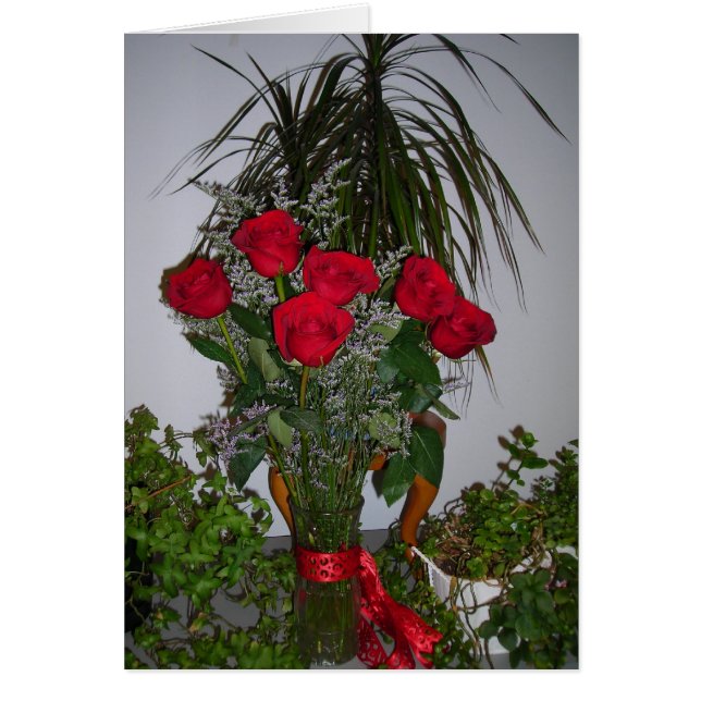 Cartão Rosas e verdes (Frente)