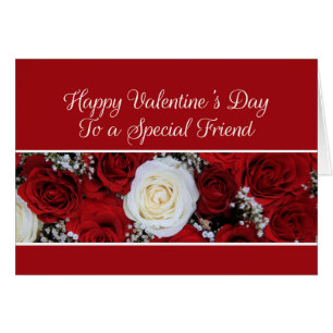 Cartão rosas especiais do feliz dia dos namorados do