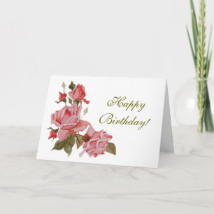 Cartão Rosas, Feliz Aniversário!
