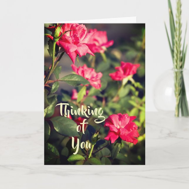 Cartão Rosas Florais pensando em você (Frente)