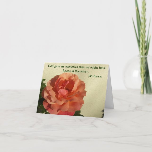 Cartão Rosas no Notecard de dezembro (Frente)