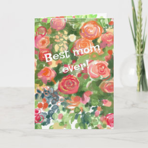 Cartão Rosas para a melhor mãe de todas!