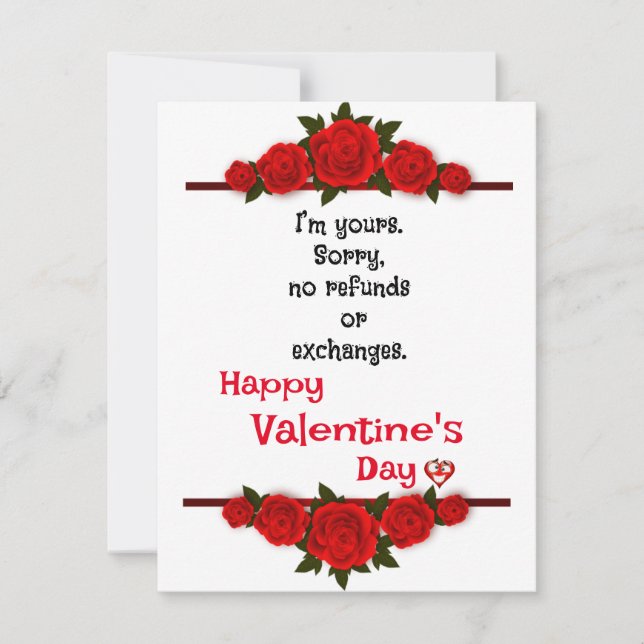 Cartão Rosas para amante (Frente)