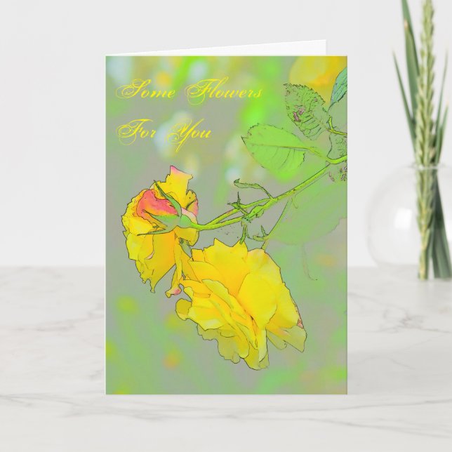 Cartão Rosas, pegue suas lindas rosas aqui! (Frente)