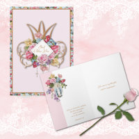 Rosas religiosos Vintage Rosary Floral Católica
