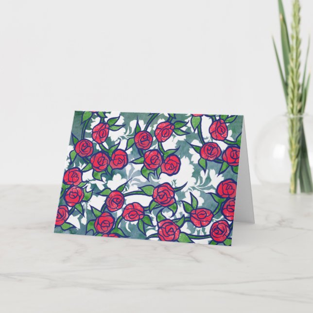 Cartão Rosas retrorreflectores (Frente)