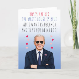 Cartão Rosas são Vermelhas A Casa Branca é Azul no Dia do