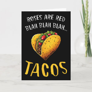 Cartão Rosas São Vermelhas Blah Tacos Dia dos Namorados C