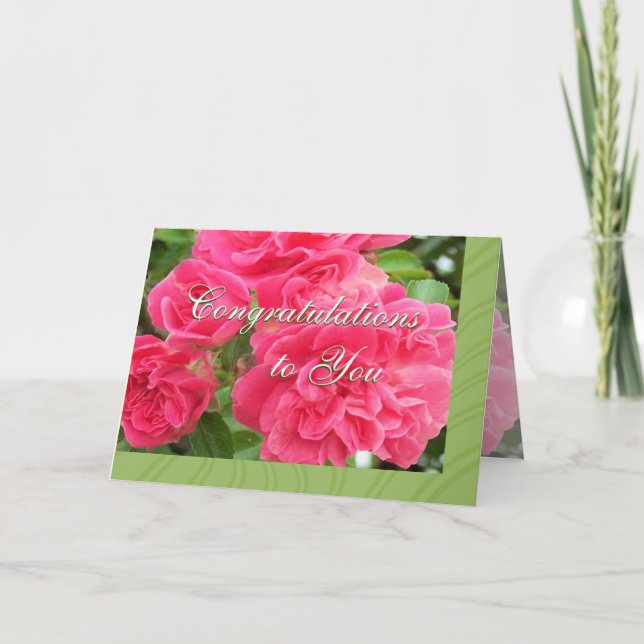 Cartão Rosas selvagens - personalize qualquer ocasião (Frente)