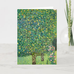 Cartão Rosas Sob as Árvores Gustav Klimt Impressão de Art
