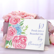 Rosas Soltas em Aquarela e Hortênsia para 80º Aniv
