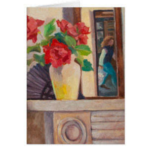 Cartão Rosas vermelhas 1986