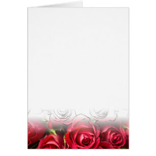 Cartão Rosas vermelhas com contornos pretos