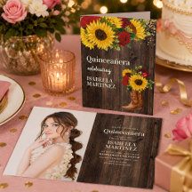 Rosas Vermelhas Girassóis Botas de Vaqueira Quince