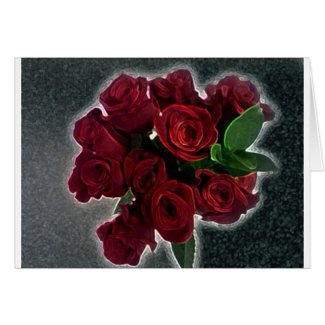 CARTÃO ROSAS VERMELHAS LINDAS (Frente Horizontal)