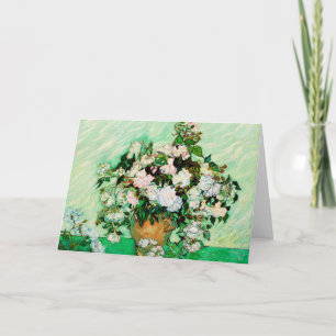 Cartão Rosas Vincent Van Gogh (1890)