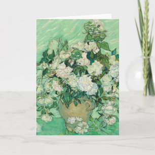 Cartão Rosas Vincent van Gogh Impressionista