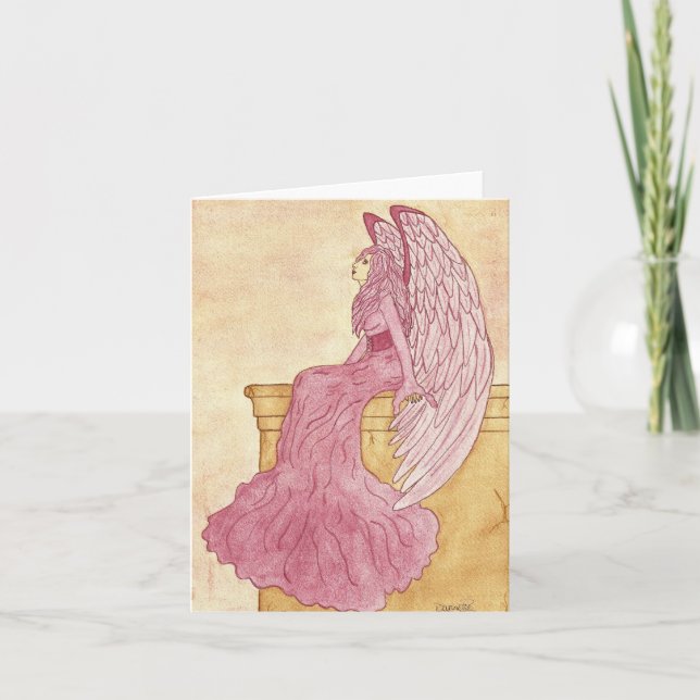 Cartão Rose Angel Notecard (Frente)