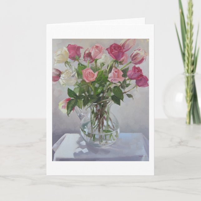 Cartão "Rose Bouquet" Blank Greeting Card (Frente)