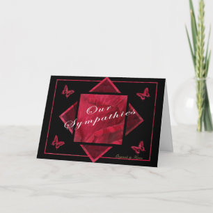 Cartão Rose & butterfly sympathy card