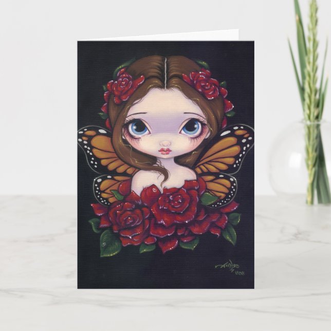 Cartão "Rose Fairy" Greeting Card (Frente)