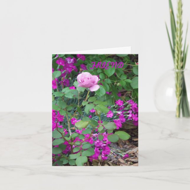 Cartão Rose & Floral, Friendship So True (Frente)