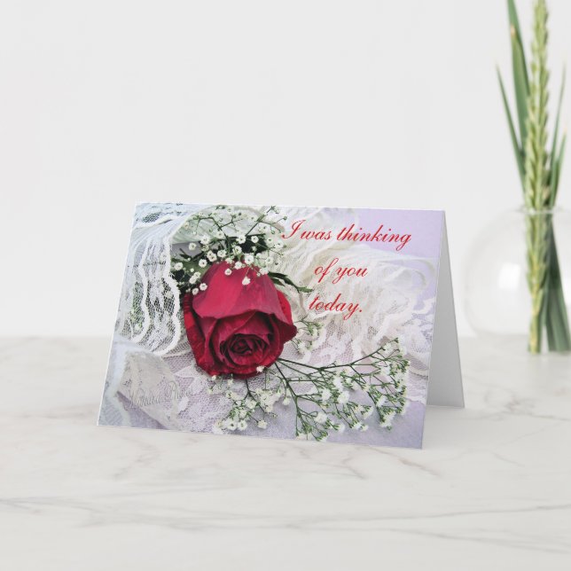 Cartão Rose & Lace card (Frente)