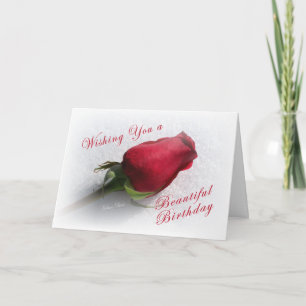 Cartão Rose on the Snow - personalize the message