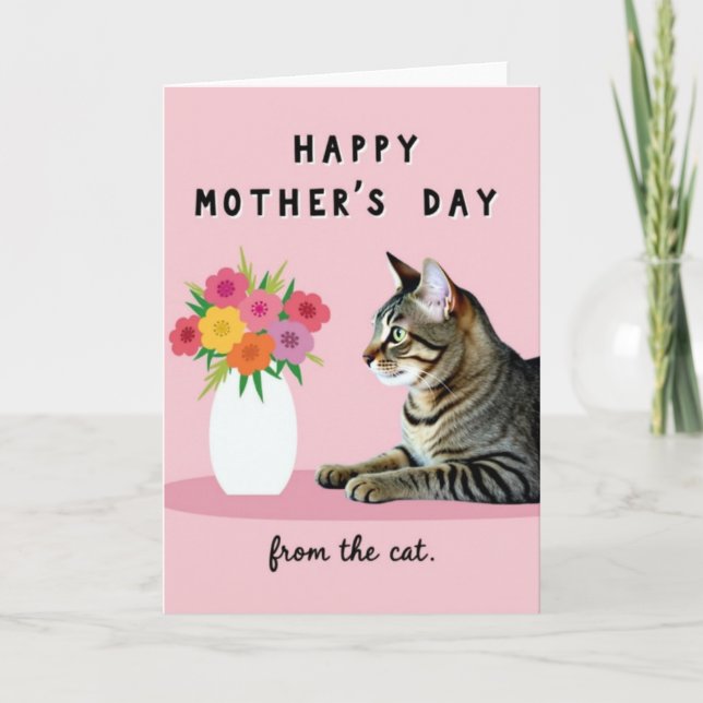 Cartão Rose Pattern Mothers Day Card (Frente)