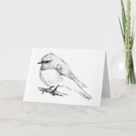 Cartão Rose Robin Blank Greeting Card